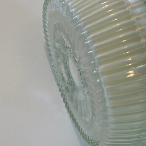 Handmade Decorative Soy Candle 10 oz in Ribbed Clear Cut Glass Container - Picture 3 of 4